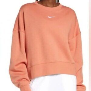 Nike Oversized Cropped Sweatshirt in Madder Root sz XS